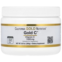 California Gold Nutrition, Gold C Powder, витамин C, 1000 мг, 250 г (8,81 унции)